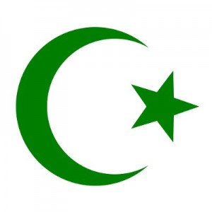 The crescent moon and star of Islam