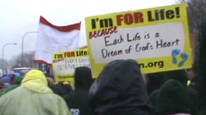 A March for Life sign. Why doesn't Andrew Cuomo support this, if he's so concerned about the children?
