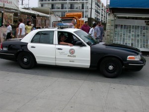 A police cruiser in Los Angeles. A grand jury just refused to indict an officer involved in a shooting.