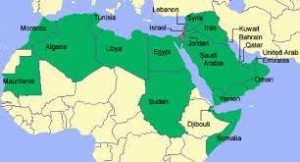 Map of Islam showing Israel by comparison. Jihad is the means of extending that map to cover the world.